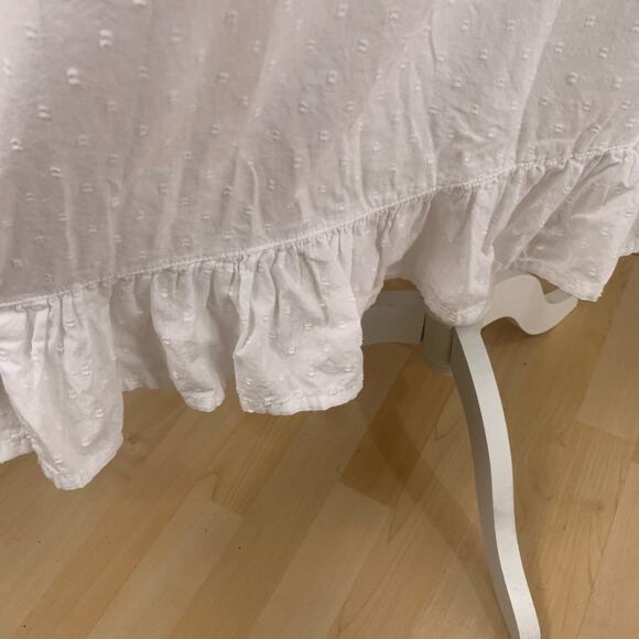 And Now This Size S Cotton Swiss Dot Corset Ruffled Sleeveless Midi Dress White - Picture 8 of 14